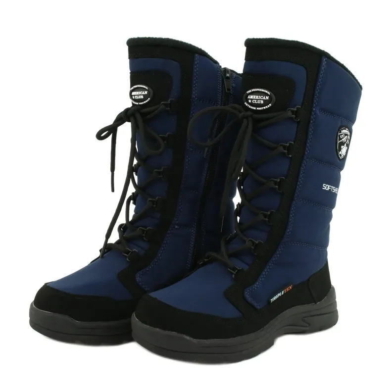 American Club Bottes softshell américaines avec membrane marine SN12/22 le noir bleu marin