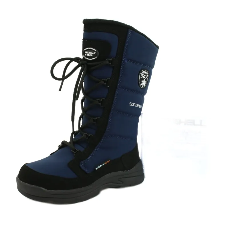 American Club Bottes softshell américaines avec membrane marine SN12/22 le noir bleu marin