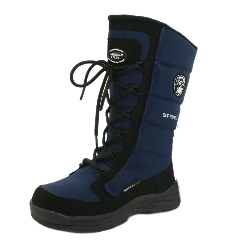 American Club Bottes softshell américaines avec membrane marine SN12/22 le noir bleu marin