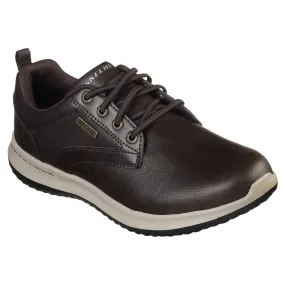 Basket Homme Delson- Antigo chocolat en cuir Skechers - Chaussures Homme sur MenCorner