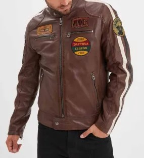 Blouson cuir homme bison daytona