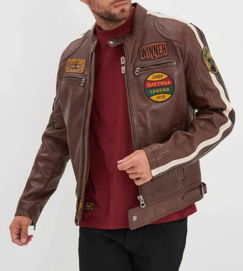 Blouson cuir homme bison daytona