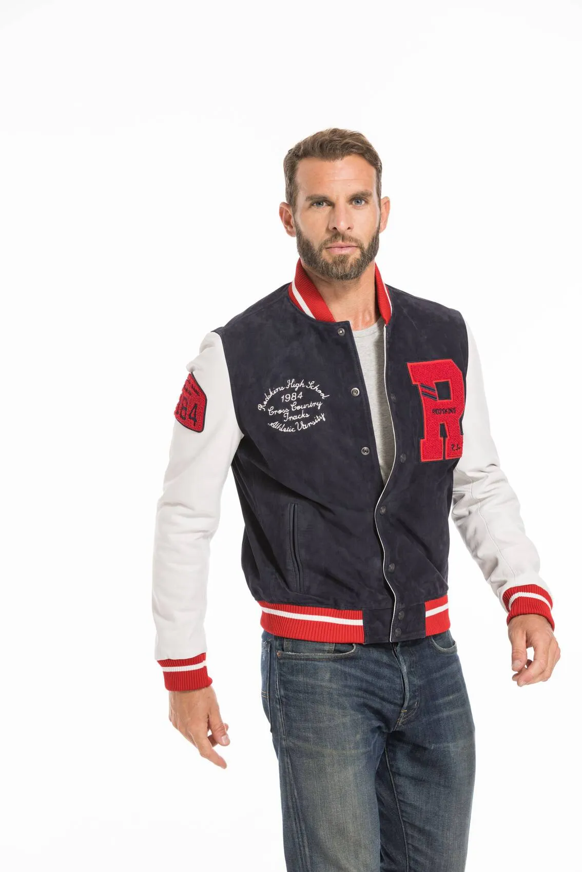 Blouson cuir homme teddy redskins