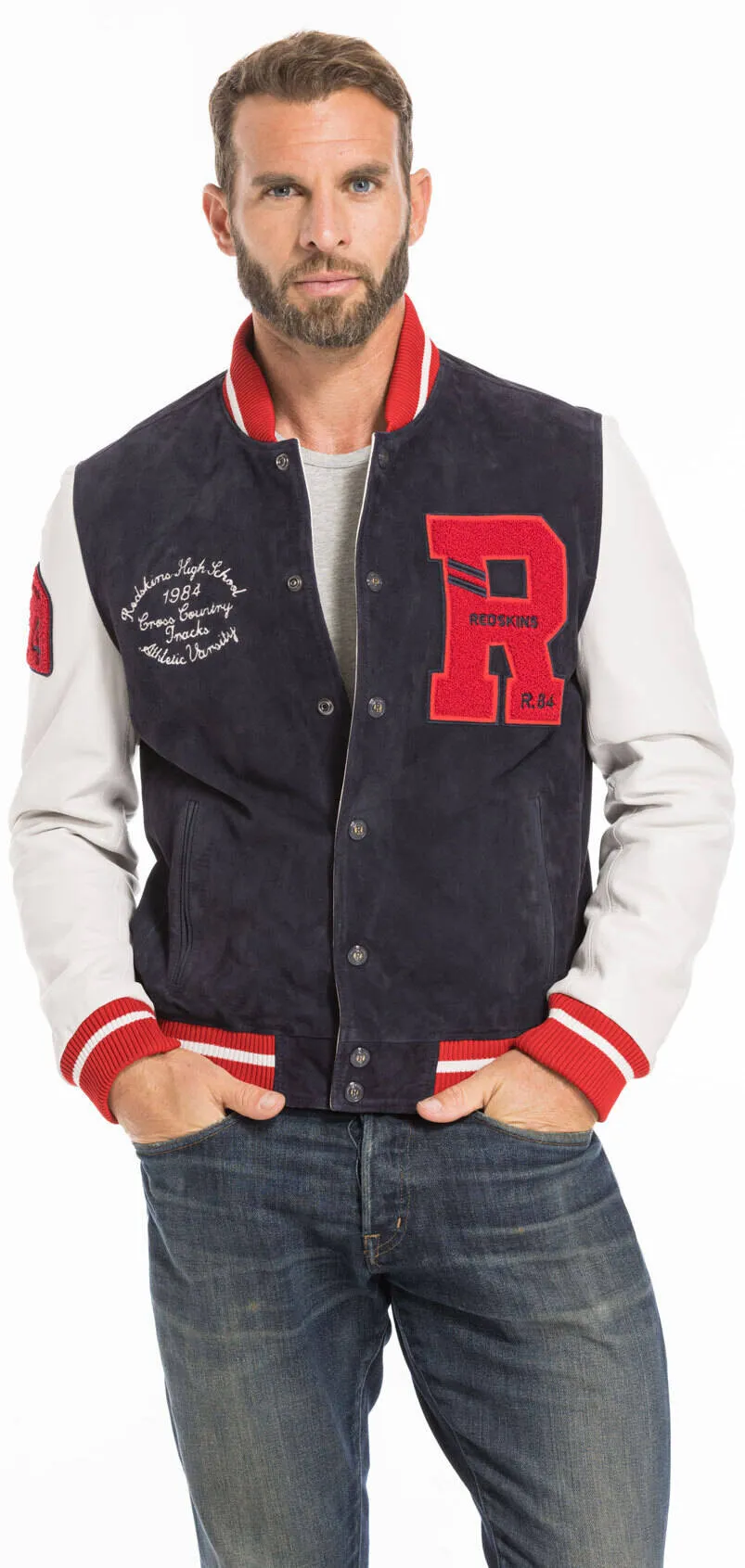 Blouson cuir homme teddy redskins