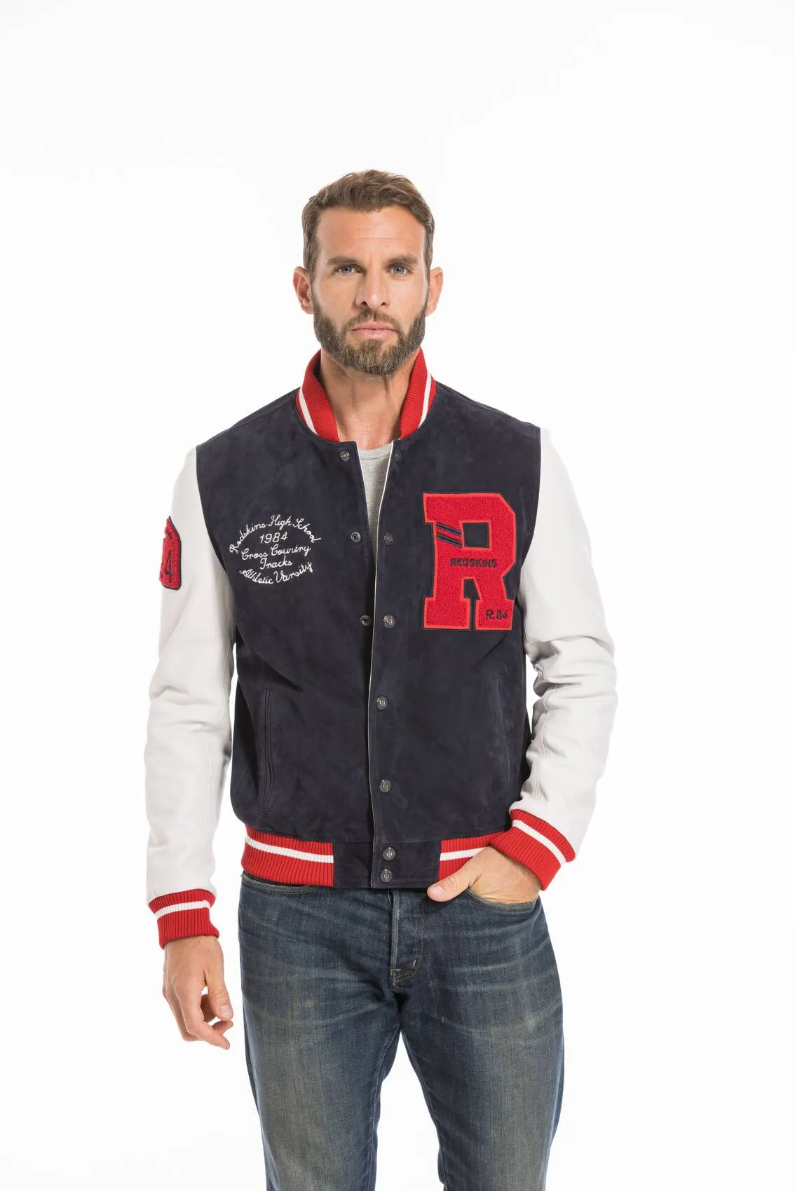 Blouson cuir homme teddy redskins