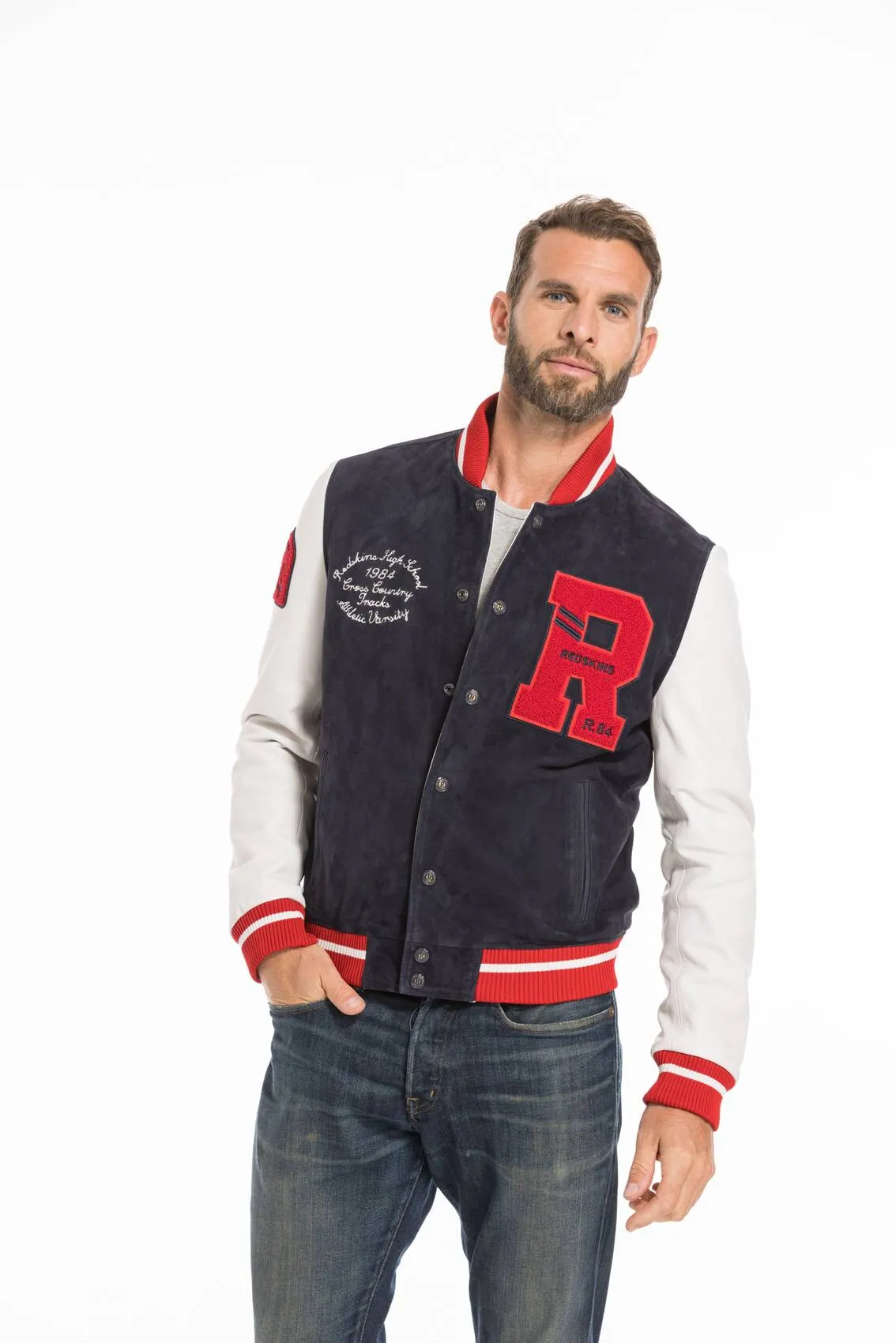 Blouson cuir homme teddy redskins