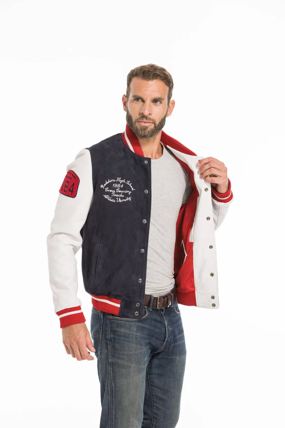 Blouson cuir homme teddy redskins