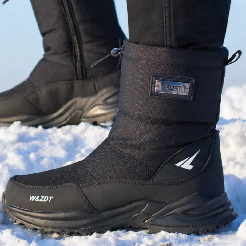 Bottes fourrées après ski noires pour homme