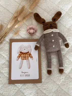 Carte ” Doudou lapin ” Automne