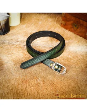 Ceinture médiévale grenat avec motif en relief ⚔️ Boutique Épées