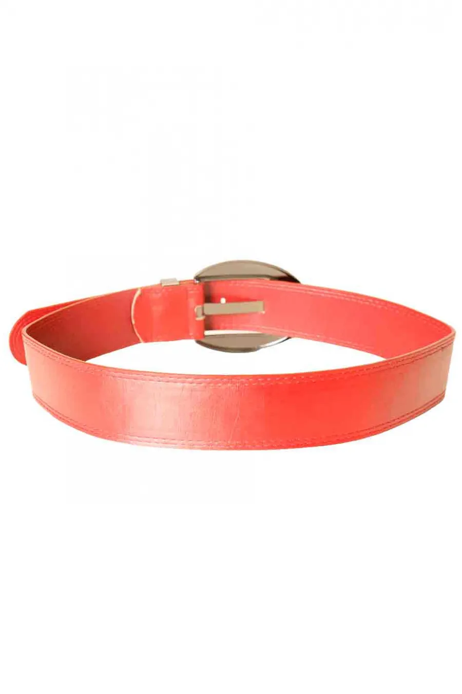 Ceinture Rouge large avec grosse boucle arrondi CE 747