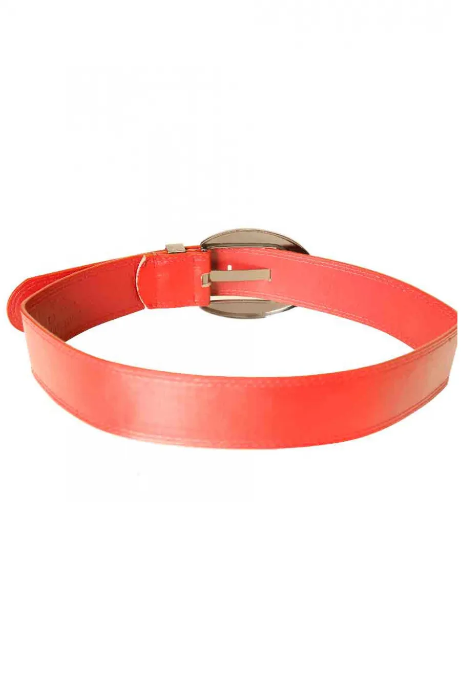 Ceinture Rouge large avec grosse boucle arrondi CE 747