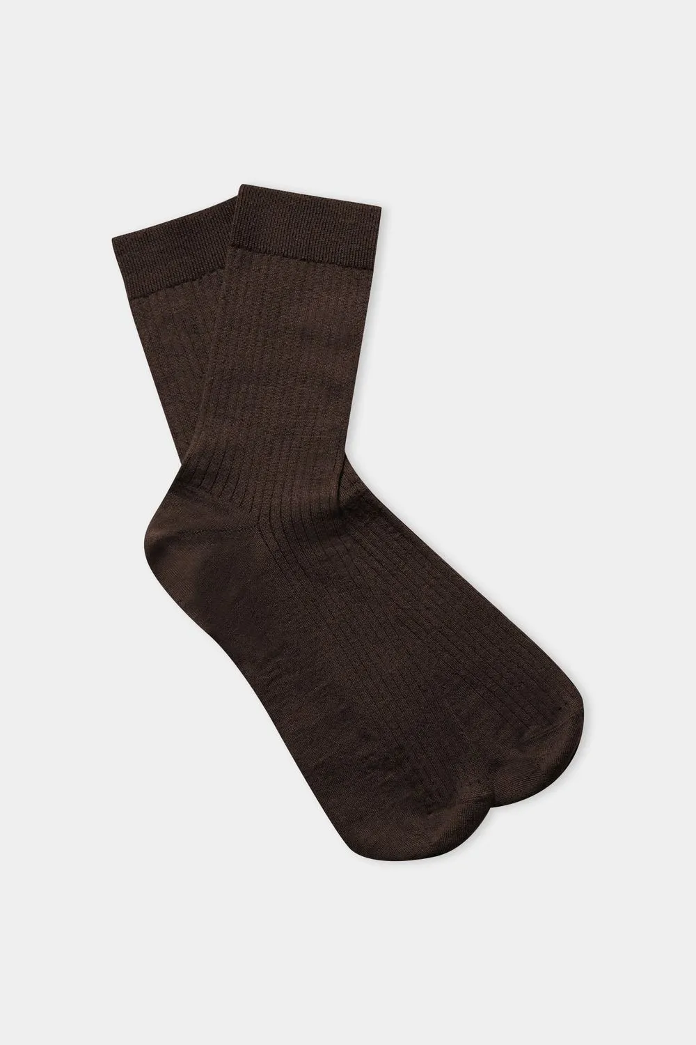 Chaussettes en laine mérinos | marron "merino socks brown" homme