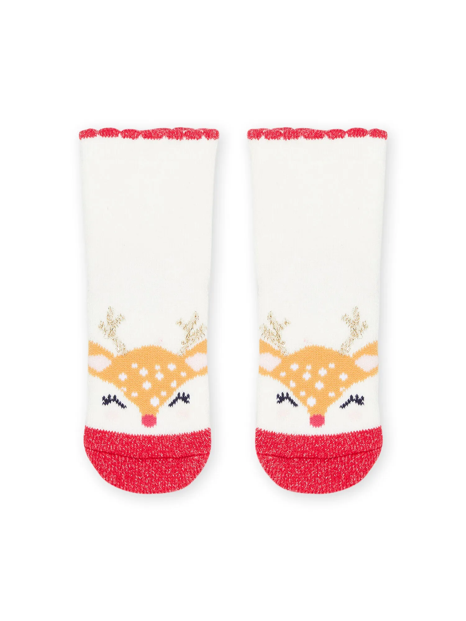 Chaussettes en lurex à imprimé Noël