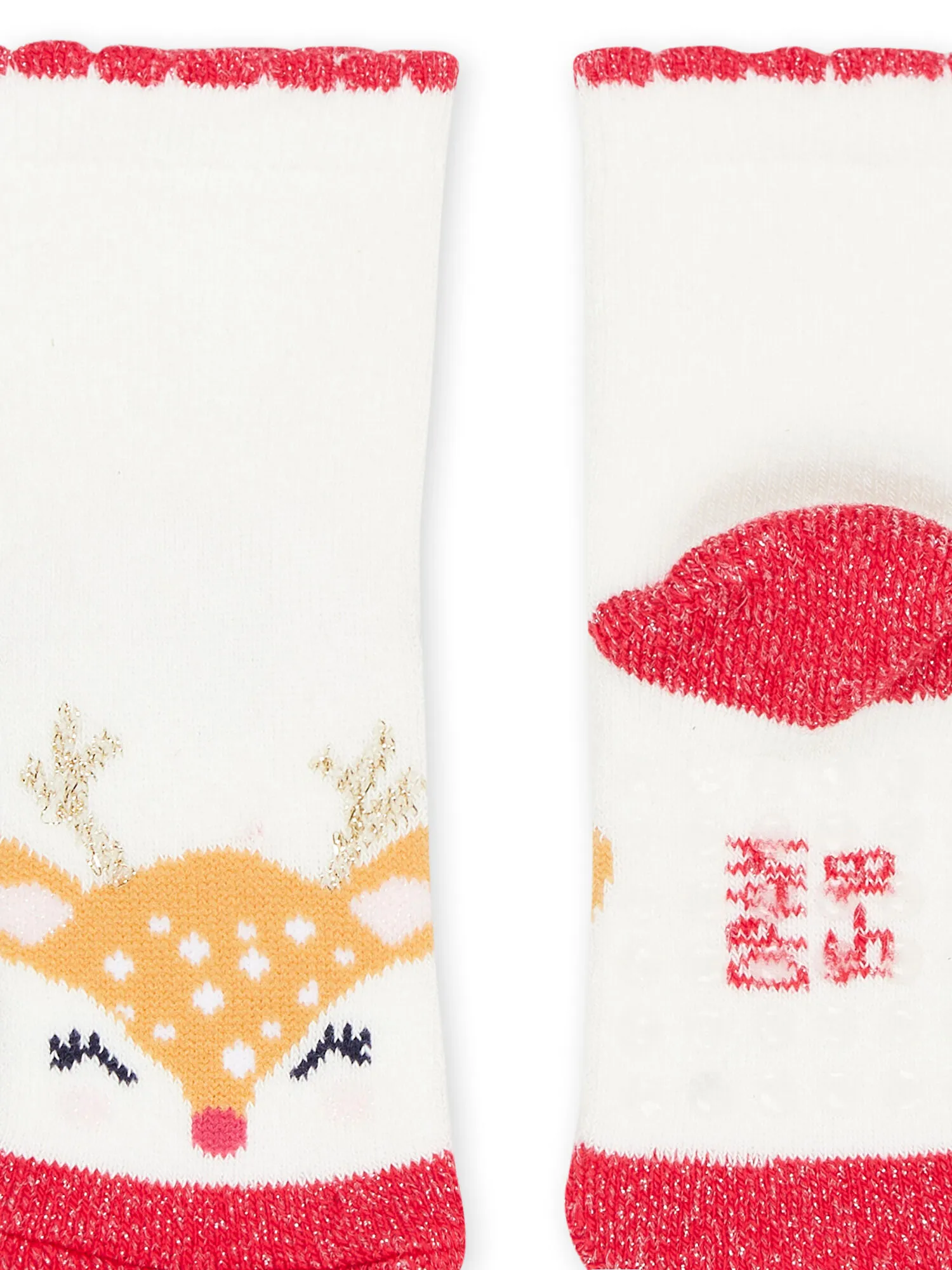 Chaussettes en lurex à imprimé Noël