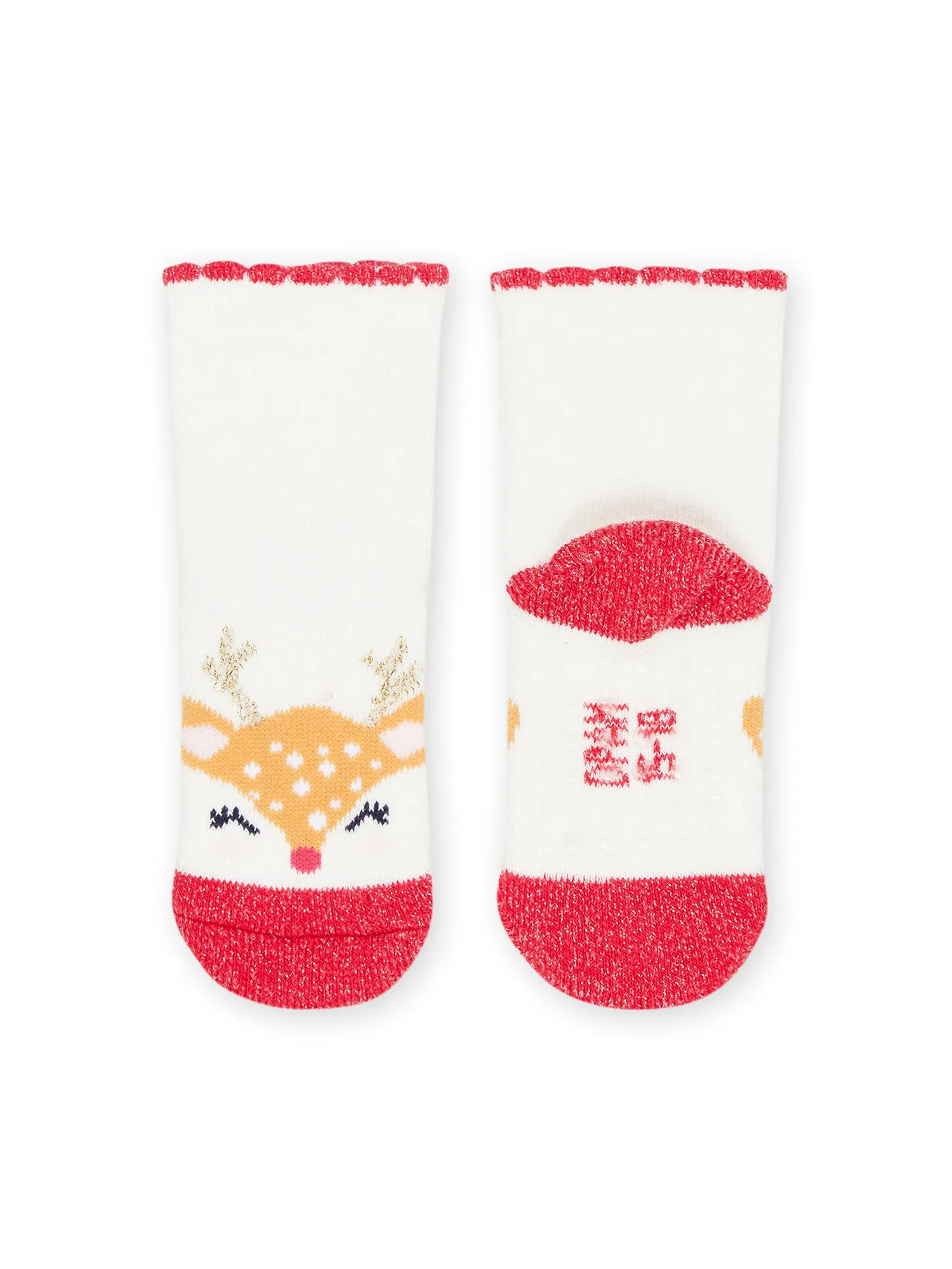 Chaussettes en lurex à imprimé Noël