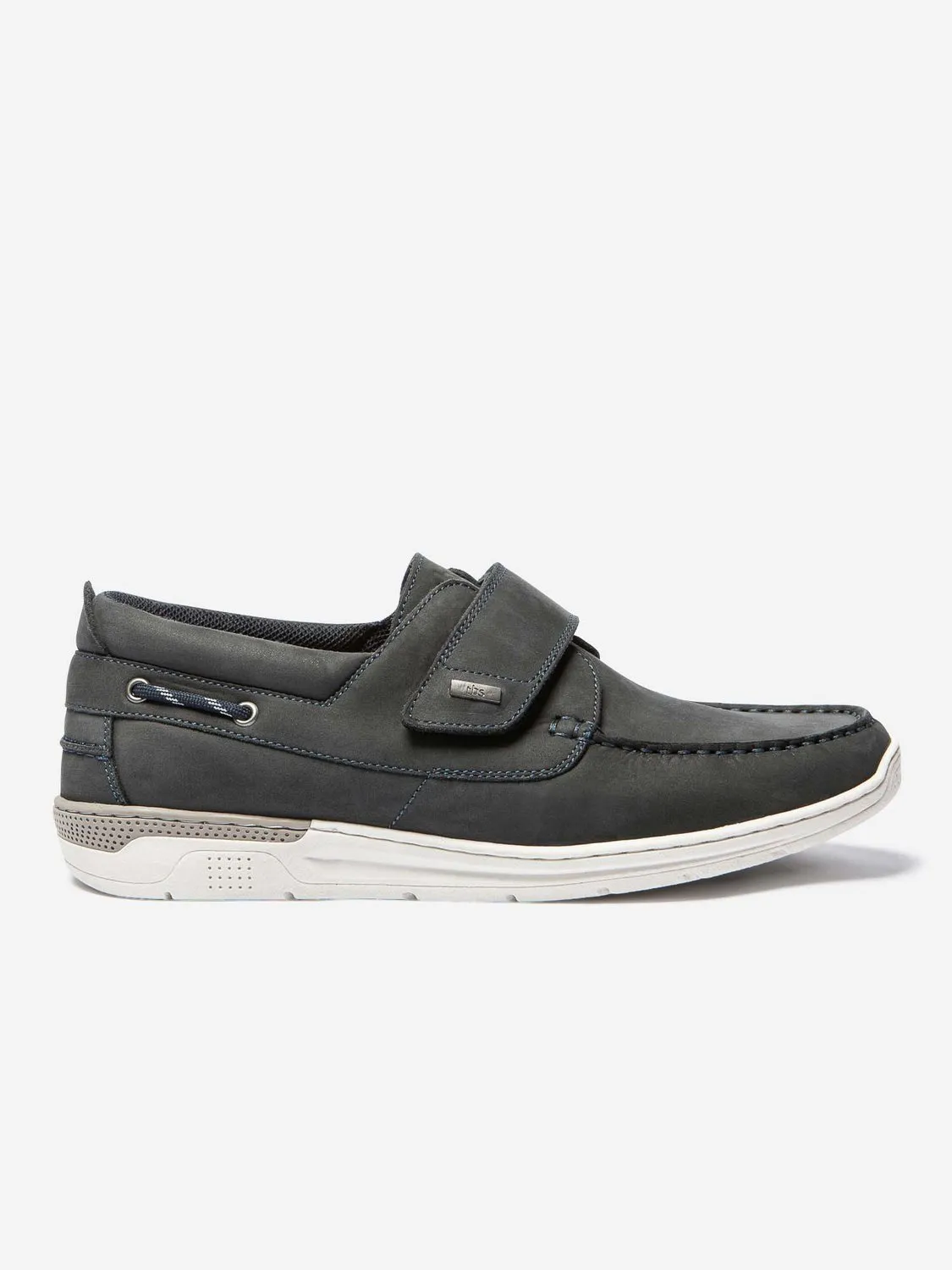 Chaussures Bateau Homme A Scratch Cuir Marine tbs