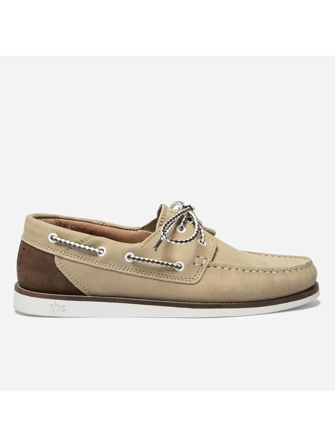 Chaussures Bateau Homme Cuir Beige tbs