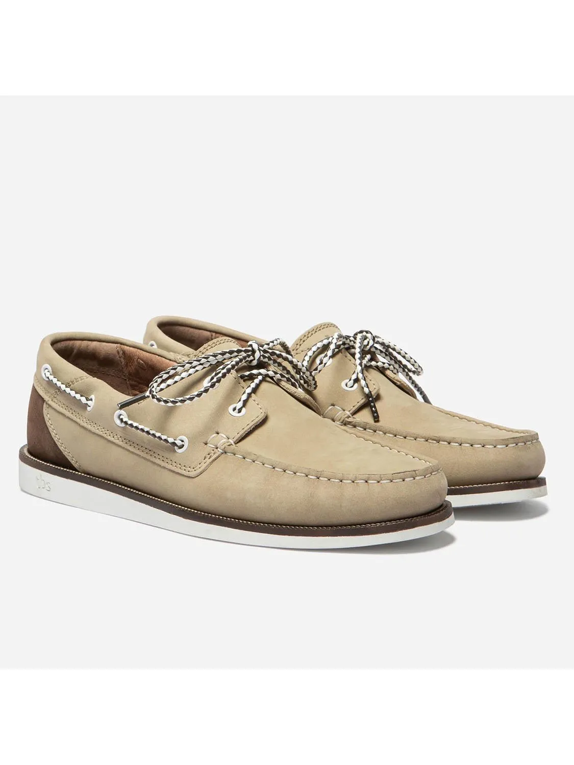 Chaussures Bateau Homme Cuir Beige tbs