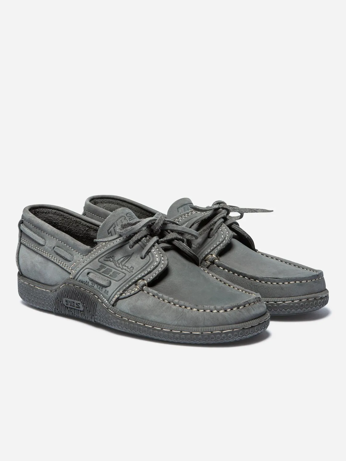 Chaussures Bateau Homme Cuir Gris tbs