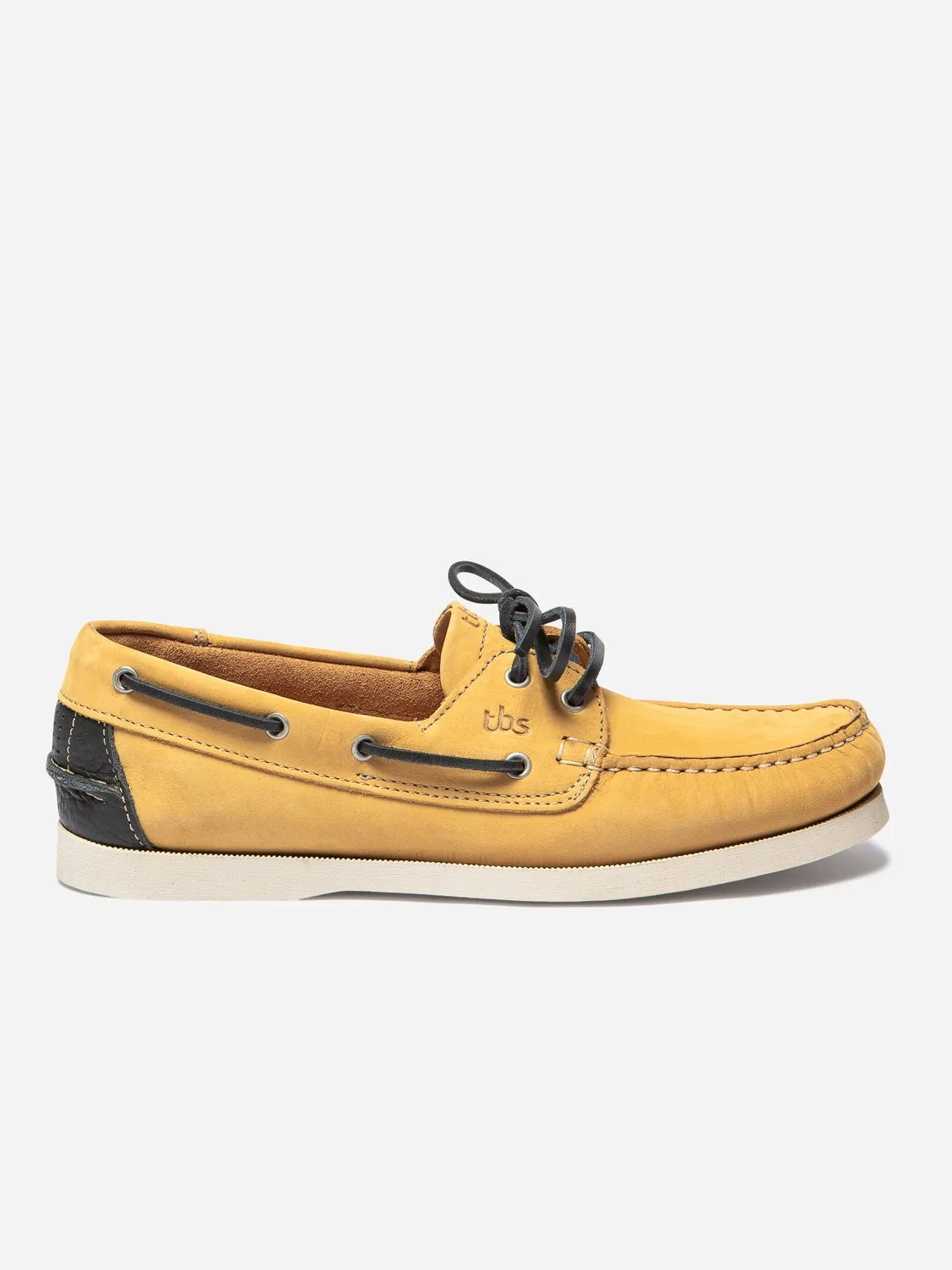 Chaussures Bateau Homme Cuir Nubuck Jaune tbs