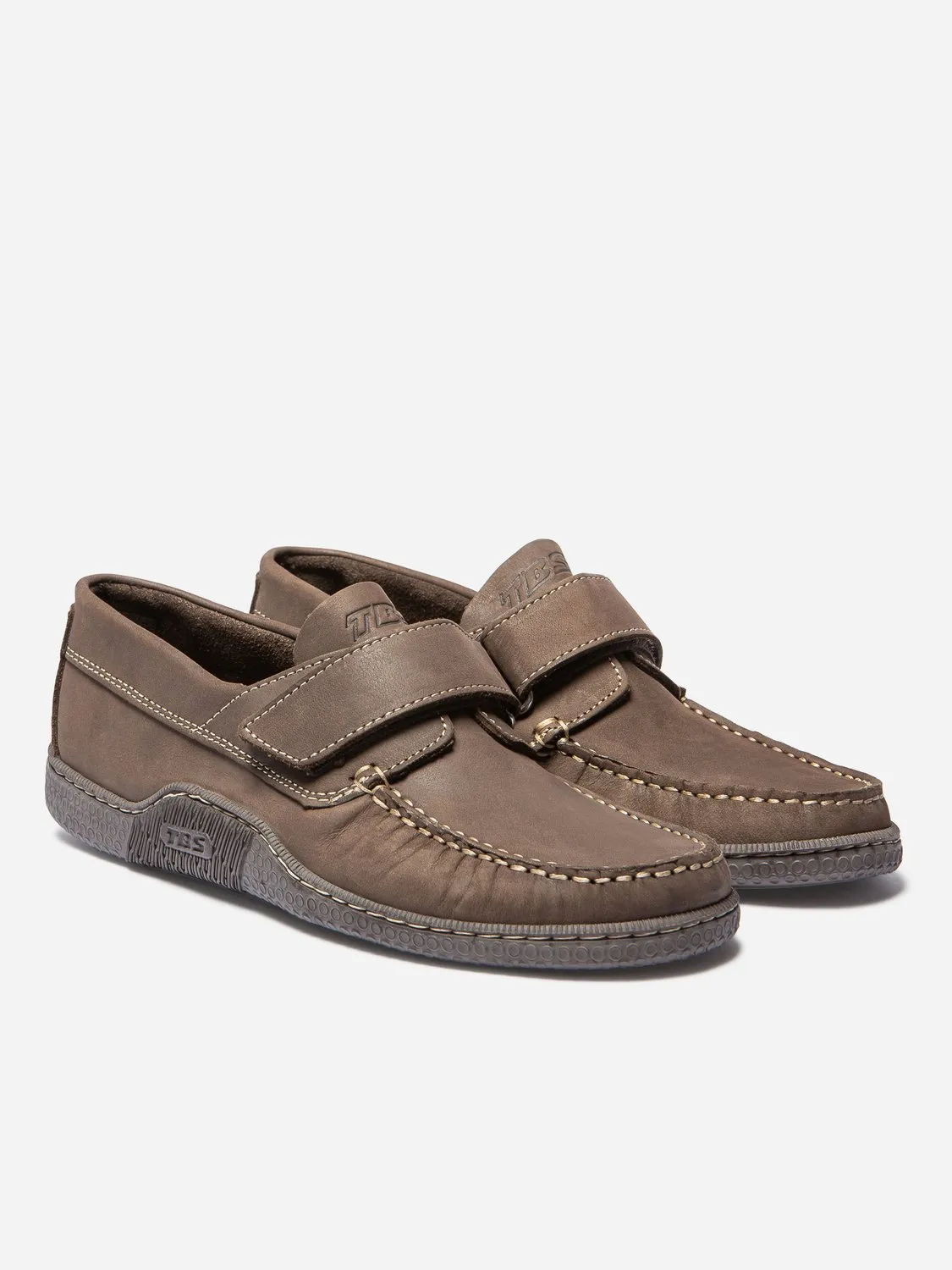 Chaussures Bateau Homme Scratch Cuir Marron tbs