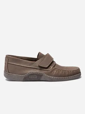 Chaussures Bateau Homme Scratch Cuir Marron tbs