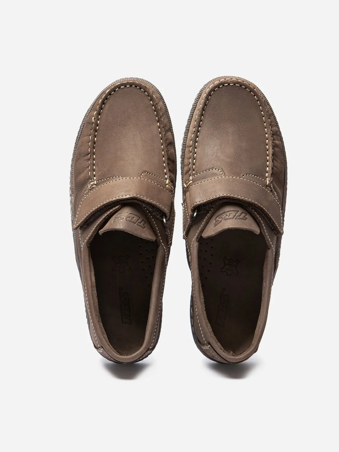 Chaussures Bateau Homme Scratch Cuir Marron tbs