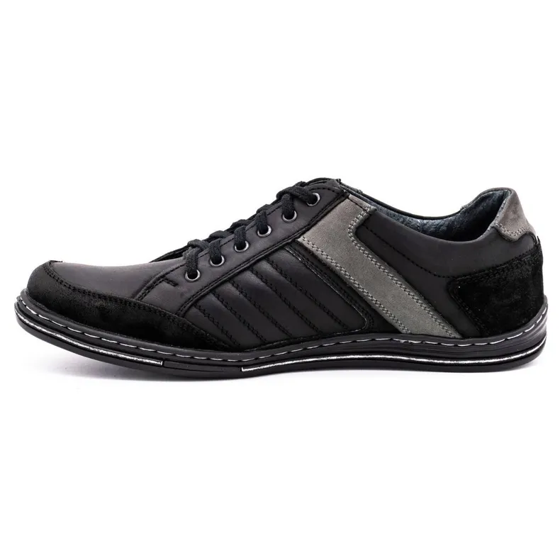 Chaussures cuir homme Olivier 236GT noir le noir