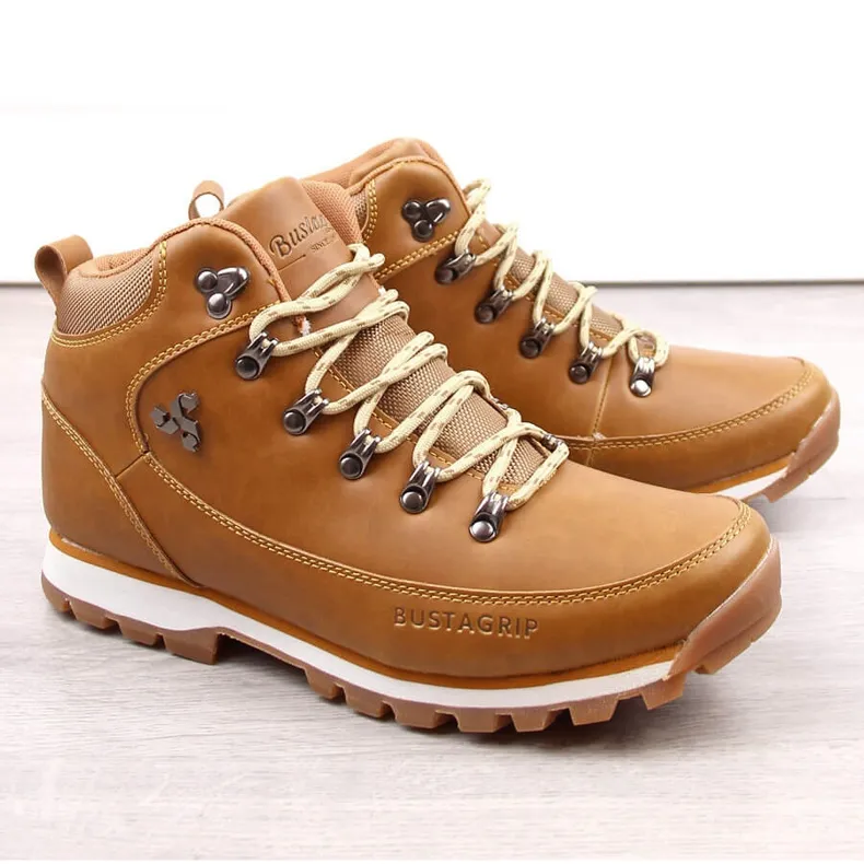 Chaussures trekking homme cuir jaune Outback Bustagrip