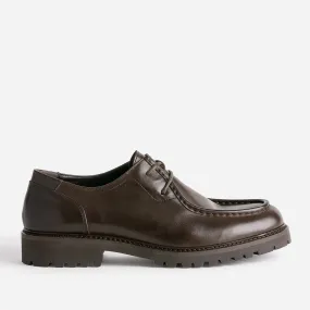 Derby marron en cuir à semelle crantée - Chaussures de ville Homme | ERAM