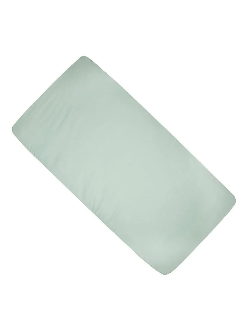 Drap housse en coton jersey, Uni SEVIRA KIDS - Vert d'eau