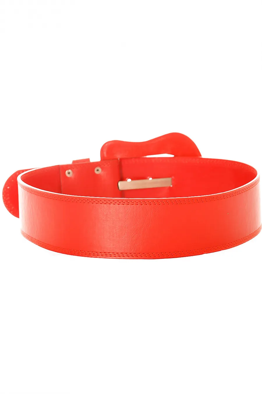 Grosse ceinture rouge avec boucle de la même matière. BG-po13