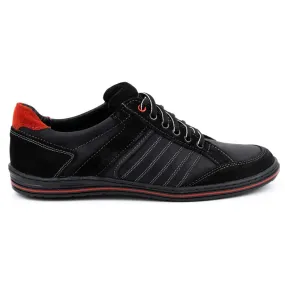 KOMODO Chaussures homme en cuir ciré 236K noir le noir