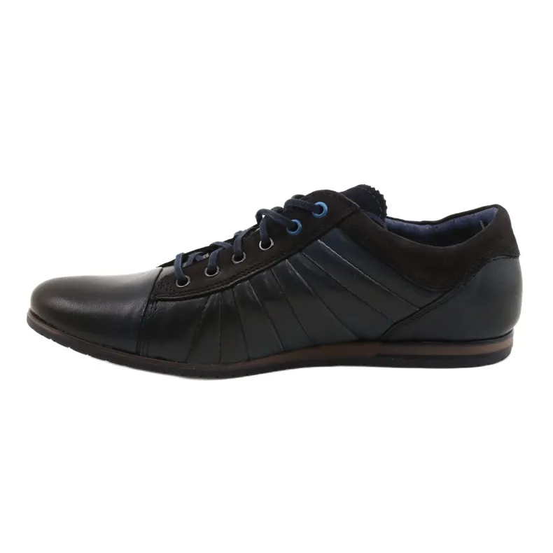 Lemar Chaussures cuir homme 1615 bleu marine