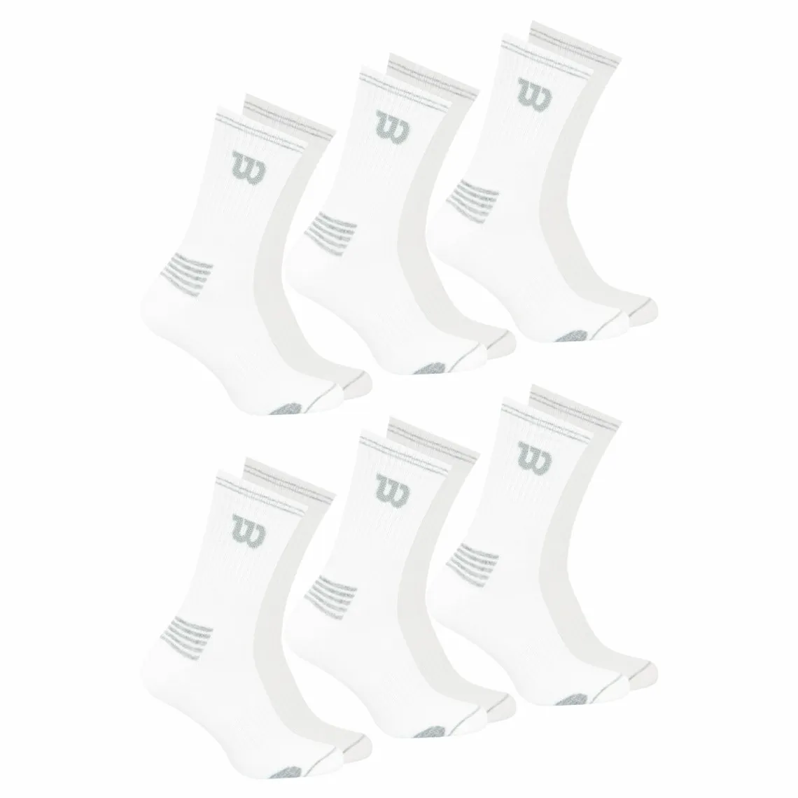 Lot de 6 paires de chaussettes mi-hautes homme Essentiel Wilson blanc en coton Wilson - Chaussettes Homme sur MenCorner