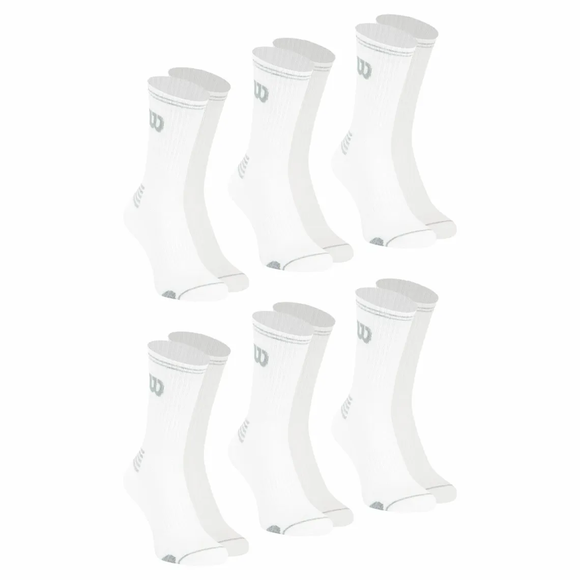 Lot de 6 paires de chaussettes mi-hautes homme Essentiel Wilson blanc en coton Wilson - Chaussettes Homme sur MenCorner