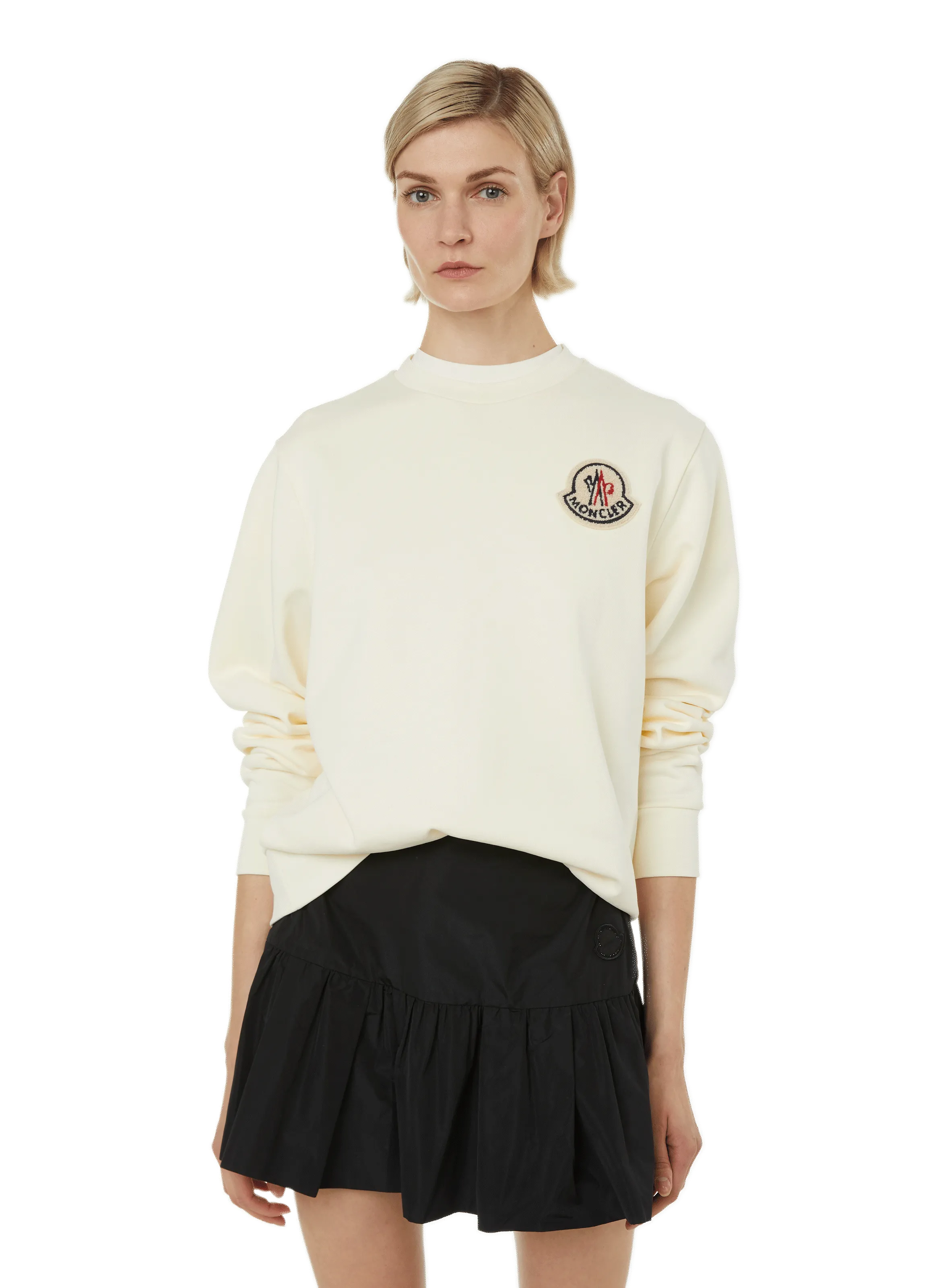 MONCLER  Pull en coton - Blanc