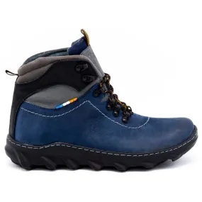 Olivier Bottes d'hiver cuir homme 150GT bleu marine