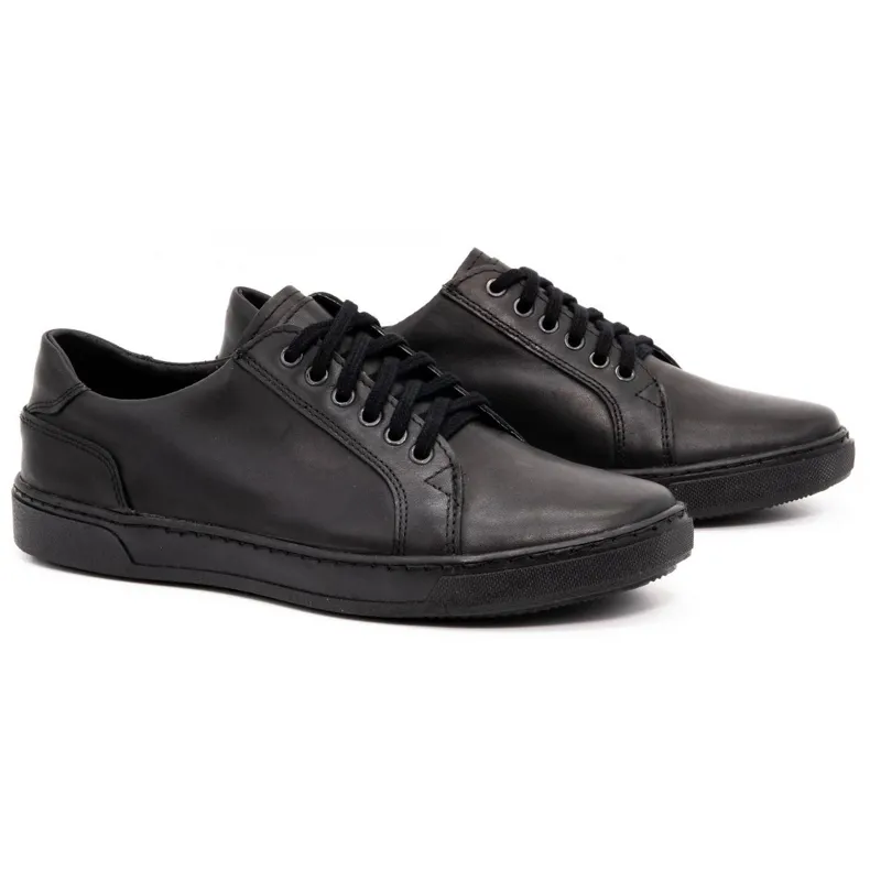 Olivier Chaussures cuir homme 932MP noir le noir