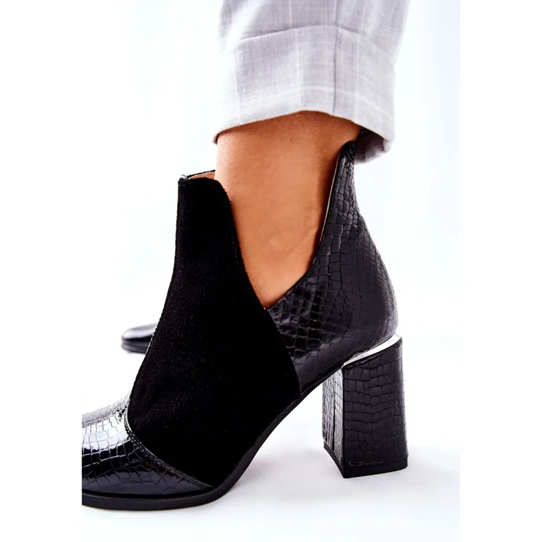 PA2 Bottes En Cuir Pour Femmes Sur Un Talon Noir I Wish le noir