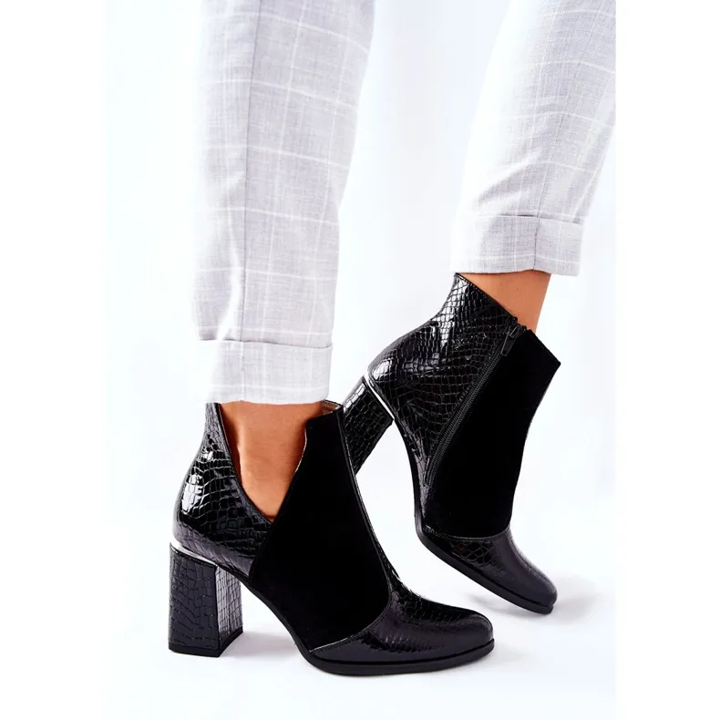 PA2 Bottes En Cuir Pour Femmes Sur Un Talon Noir I Wish le noir