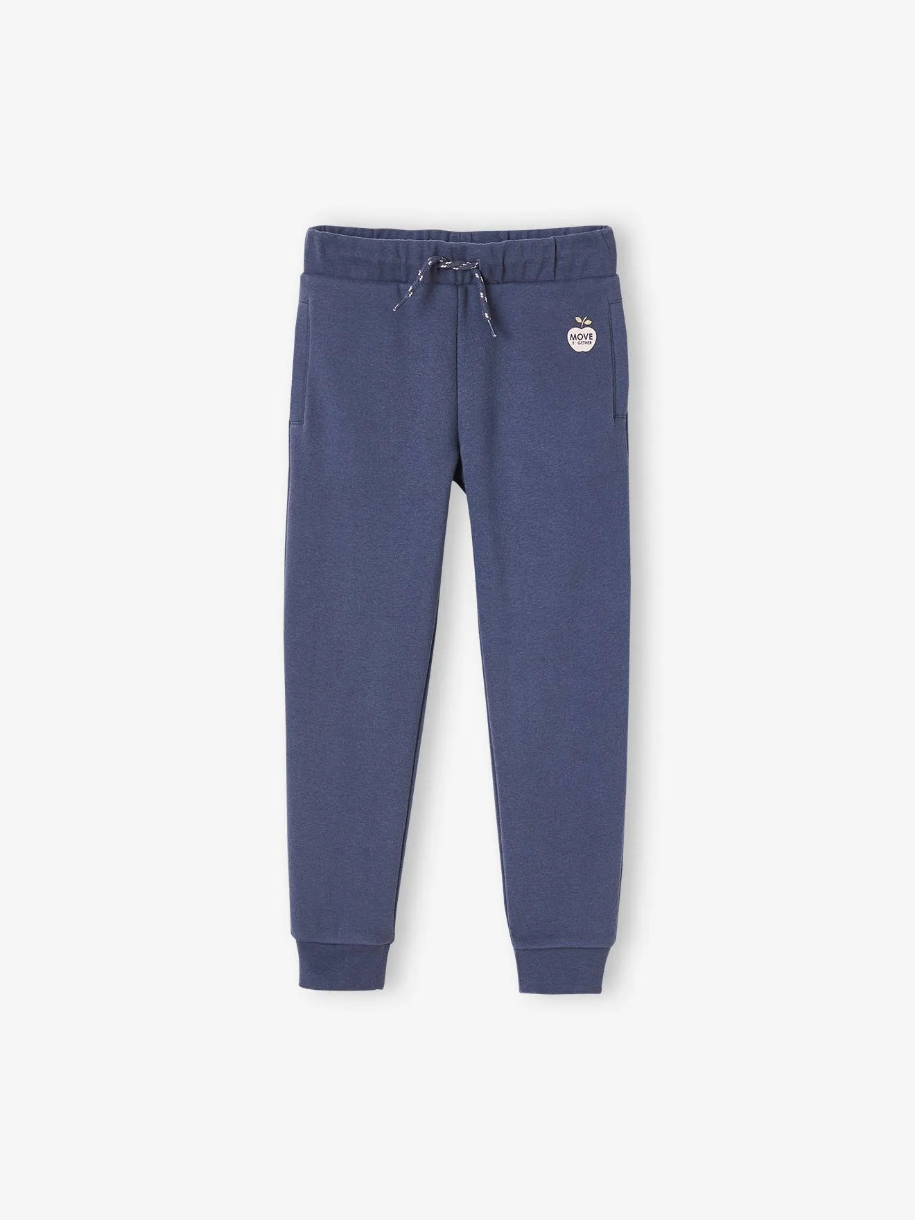 Pantalon jogging Basics fille bleu ardoise - Vertbaudet