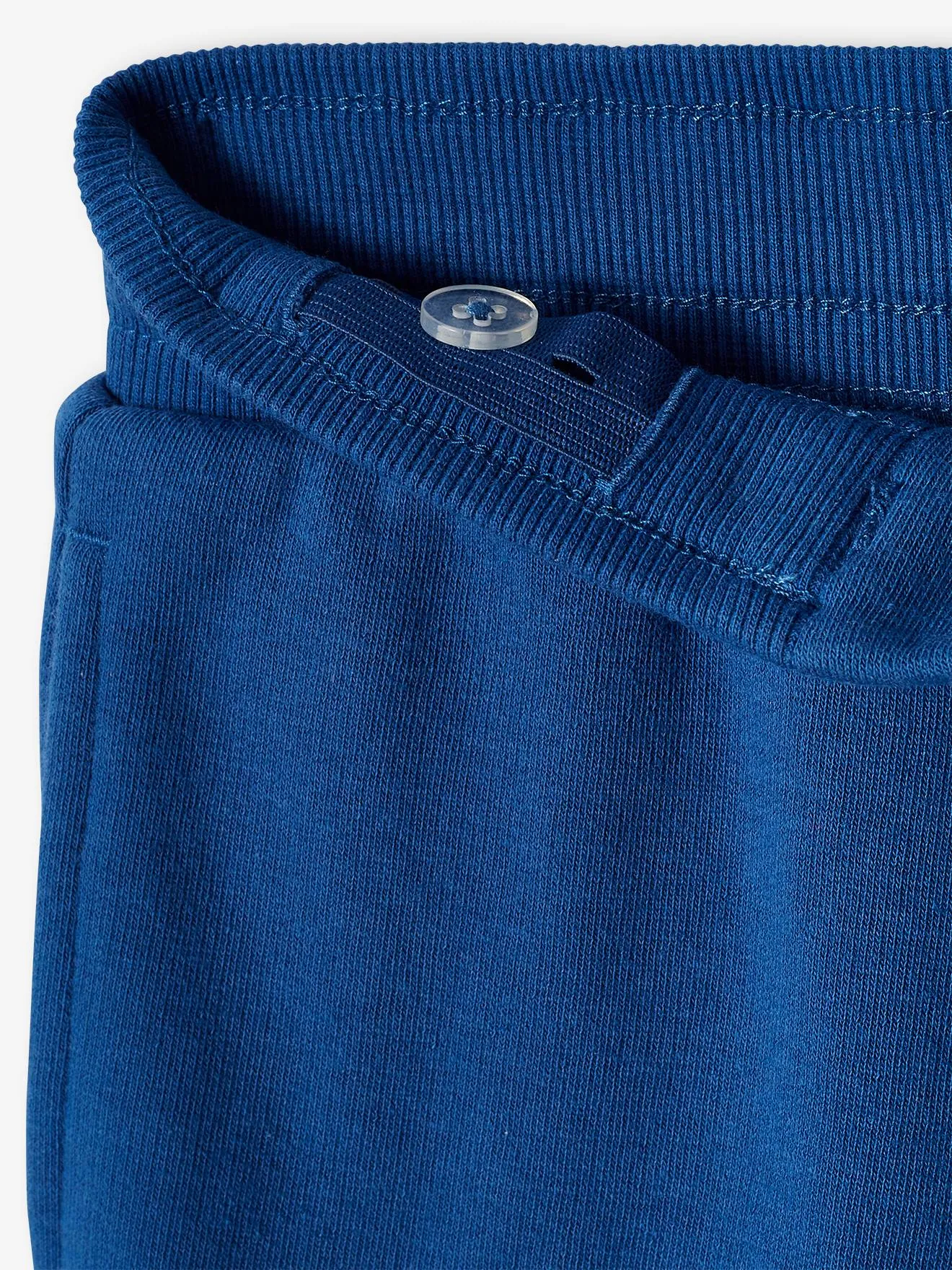 Pantalon jogging "Athletic" garçon en molleton bleu canard - Vertbaudet