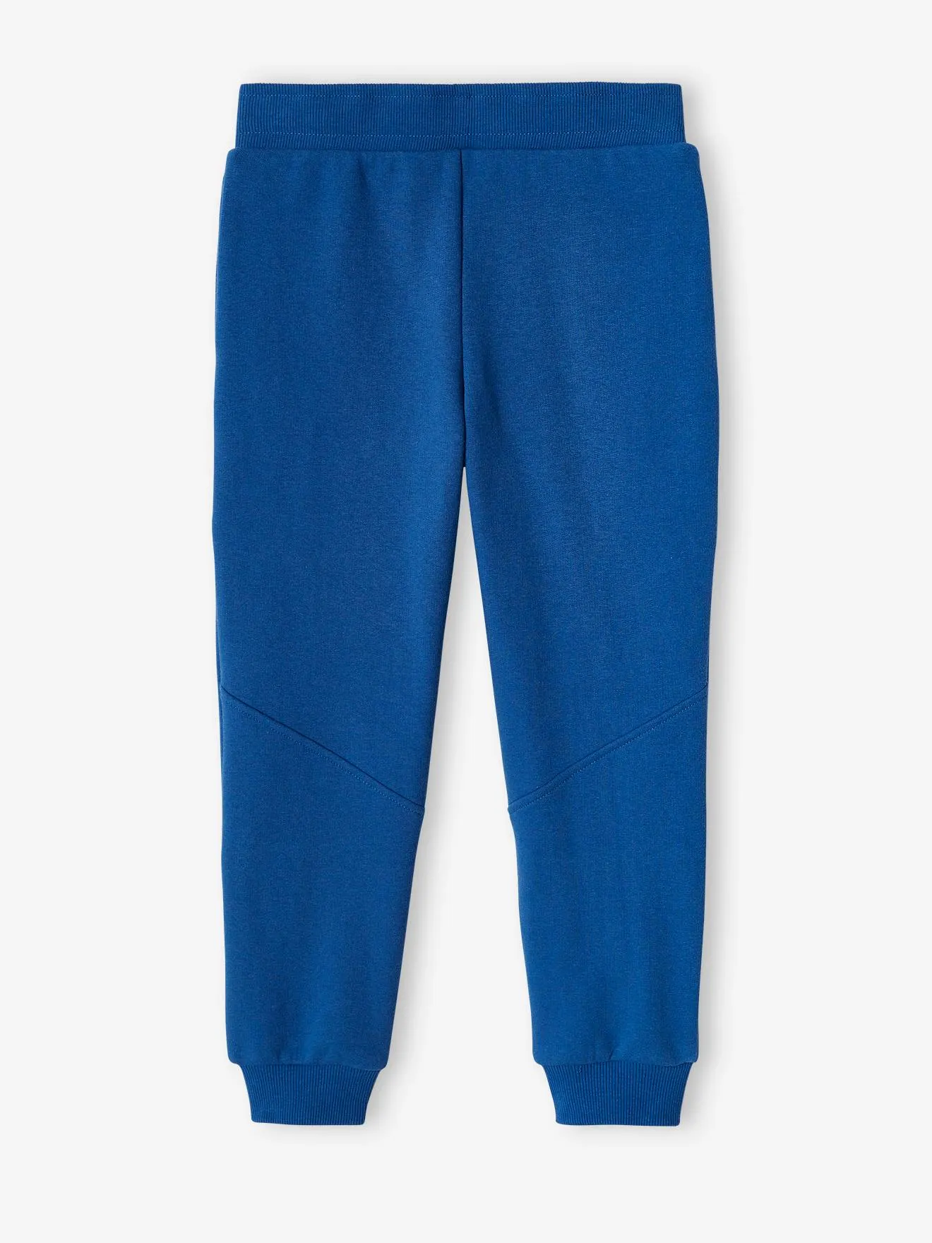 Pantalon jogging "Athletic" garçon en molleton bleu canard - Vertbaudet