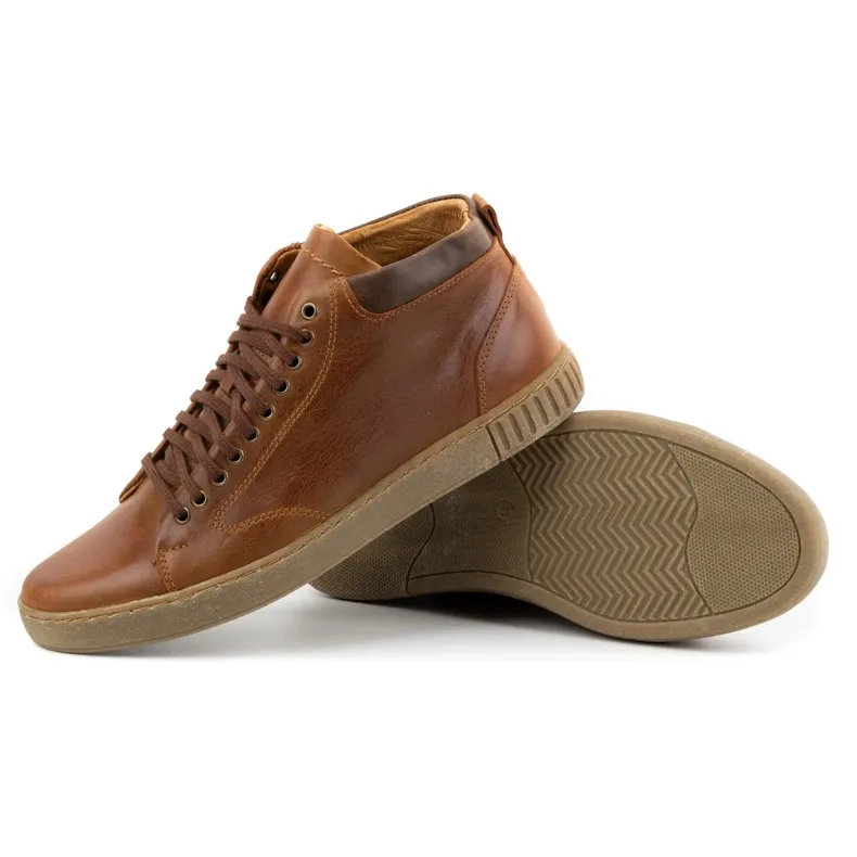 Polbut Chaussures cuir homme 2108sw camel brun