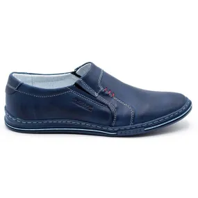 Polbut Chaussures cuir homme 334 bleu marine