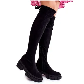 PS1 Bottes pour femmes en daim Cheera noir le noir