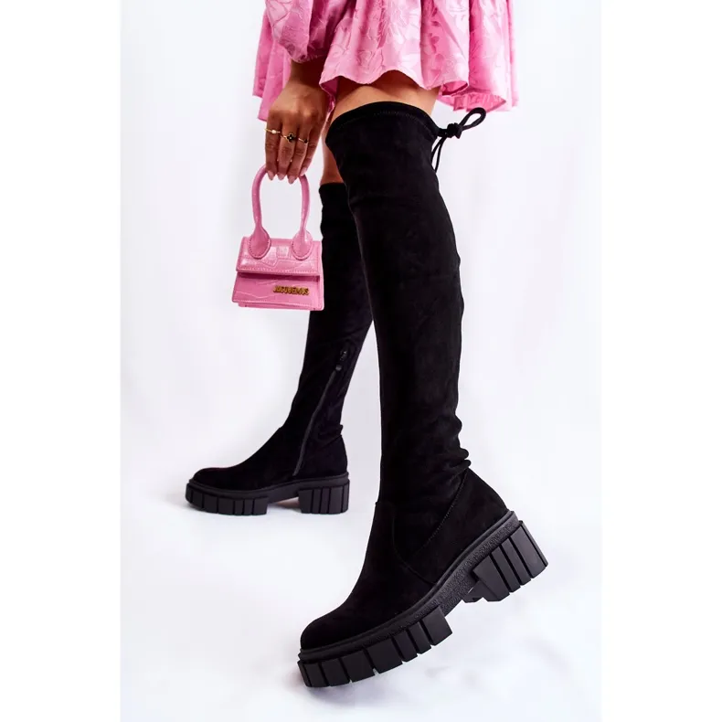 PS1 Bottes pour femmes en daim Cheera noir le noir