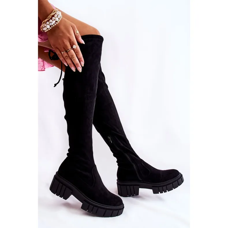 PS1 Bottes pour femmes en daim Cheera noir le noir